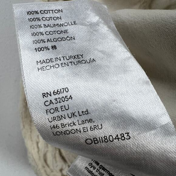 Free People Relaxed Fir Barrel Leg Wide Wale Corduroy Jeans Pants Cream Size 2 - Picture 6 of 10